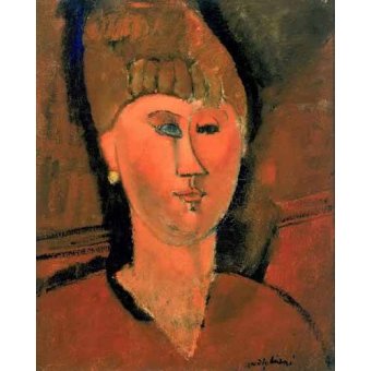 cuadros de retrato - Cuadro -La chica roja-