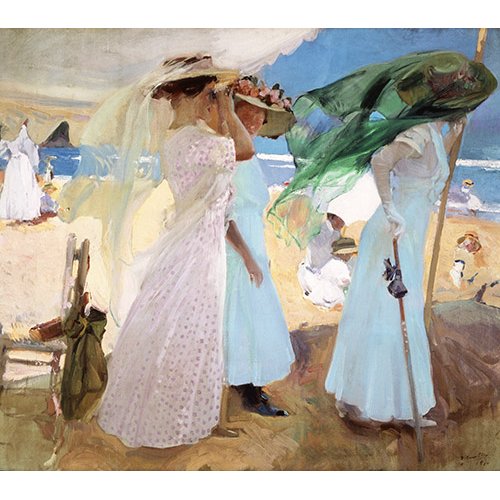 Cuadro -Bajo el toldo, Zarautz, 1910 -, Joaquin Sorolla