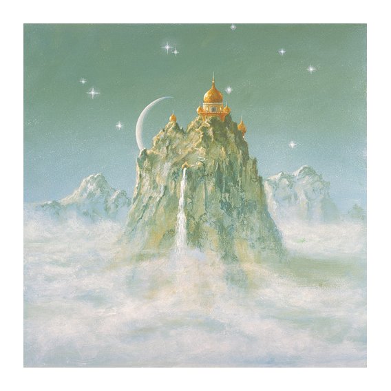 Cuadro -Temple in the Mountain (acrylic on canvas)-