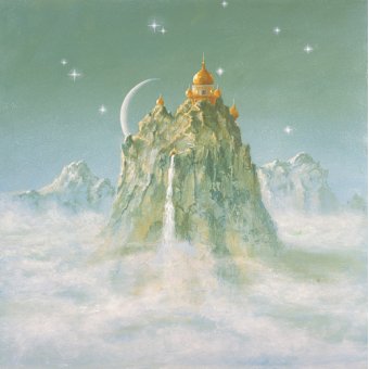 Cuadro -Temple in the Mountain (acrylic on canvas)-