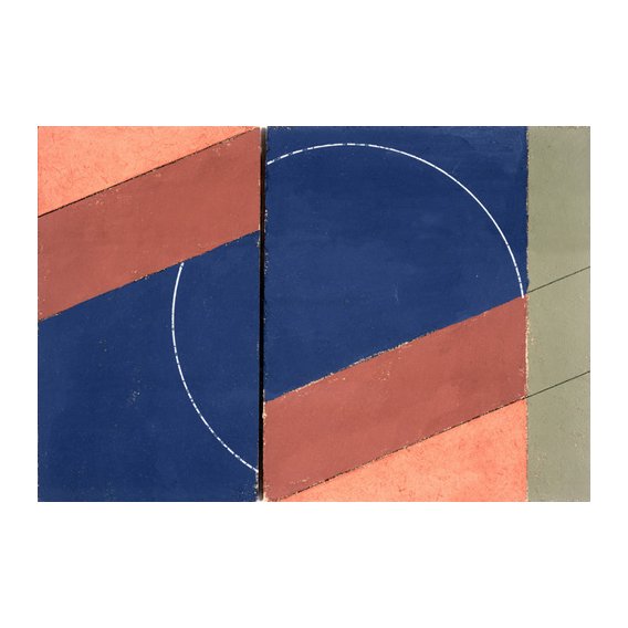 Cuadro -Painting - Interrupted Circle, 2000 (oil on board)-