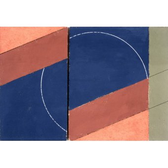 Cuadro -Painting - Interrupted Circle, 2000 (oil on board)-