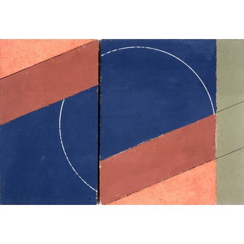 Cuadro -Painting - Interrupted Circle, 2000 (oil on board)-, George Dannatt