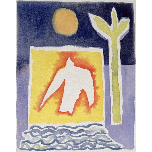 Cuadro -Tree, Sun and Rising Bird, 1989 (w.c)-, Peter Davidson