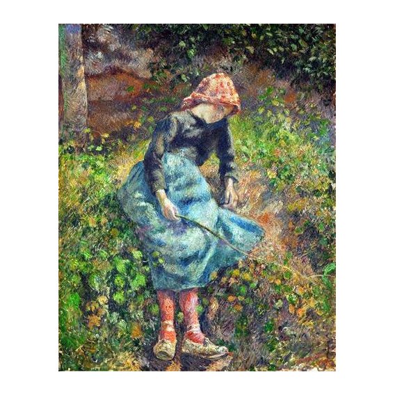 cuadros de retrato - Cuadro -Joven con una varita, 1881-