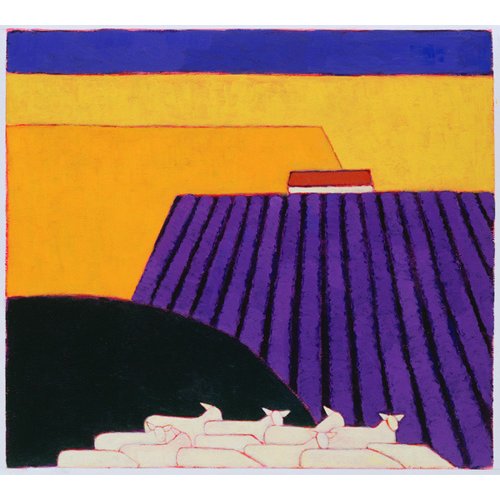 Cuadro -Sheep and Lavender Fields, 2004-