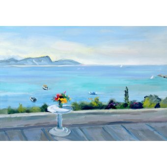 Cuadro -A terrace looking out to sea-