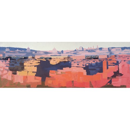 Cuadro -Rome, View from the Spanish Academy on the Gianicolo, Sunset, 1968-, Izabella Godlewska de Aranda