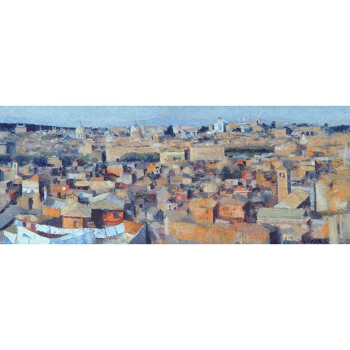 Cuadro -Rome, View from the Spanish Academy on the Gianicolo, 1968-, Izabella Godlewska de Aranda