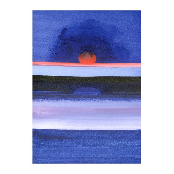 Cuadro -Seascape, Sunset, Helsinki, 1991-