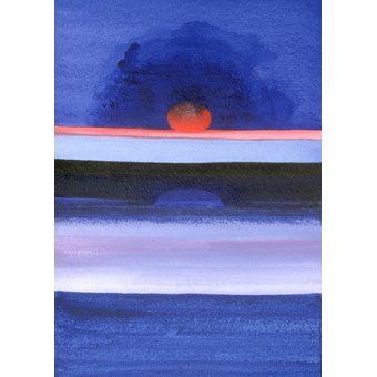 Cuadro -Seascape, Sunset, Helsinki, 1991-