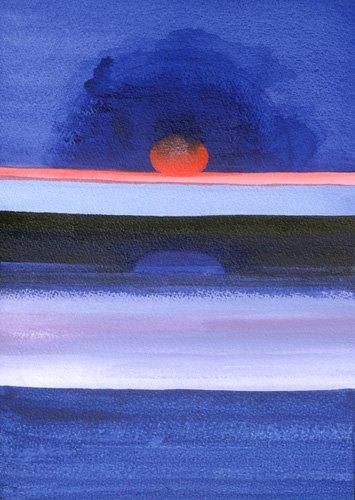 Cuadro -Seascape, Sunset, Helsinki, 1991-