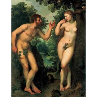 cuadros de retrato - Cuadro -Adán y Eva-