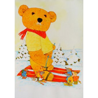 Cuadro -Winter. Skiing-