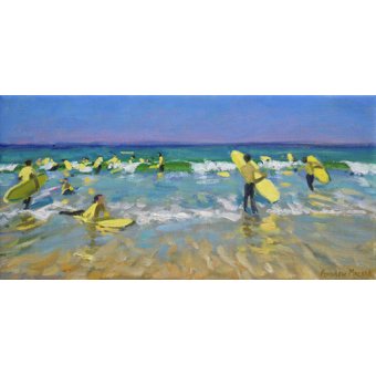 Cuadro - Surf School at St. Ives (oil on canvas) -