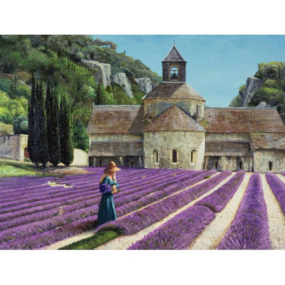 Cuadro - Lavender Picker, Abbaye Senanque, Provence -