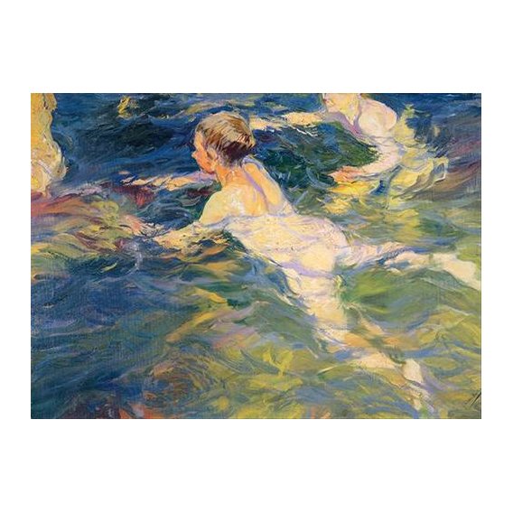 cuadros de retrato - Cuadro -Nadadores en Javea-