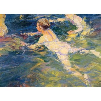 cuadros de retrato - Cuadro -Nadadores en Javea-