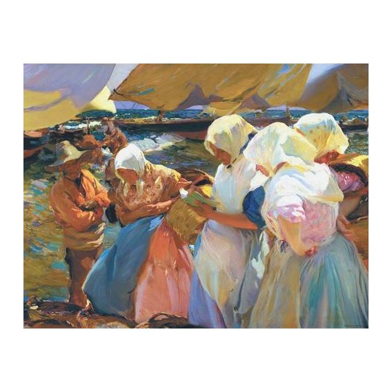 cuadros de retrato - Cuadro -Valencianas en la playa-