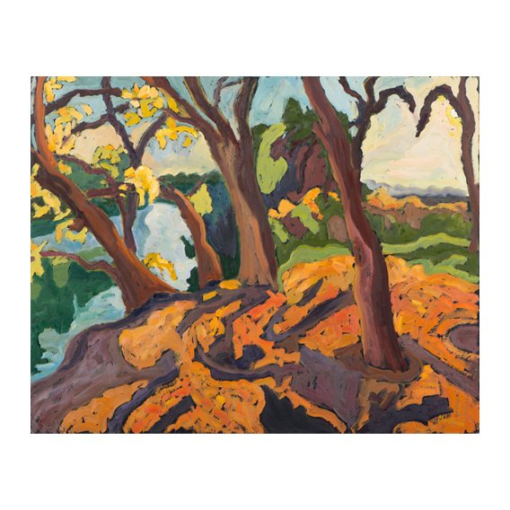 Cuadro -Ageing trees, 2009 (oil on board)-