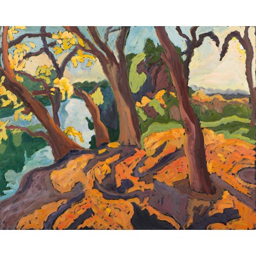 Cuadro -Ageing trees, 2009 (oil on board)-