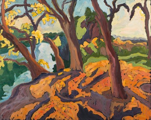 Cuadro -Ageing trees, 2009 (oil on board)-
