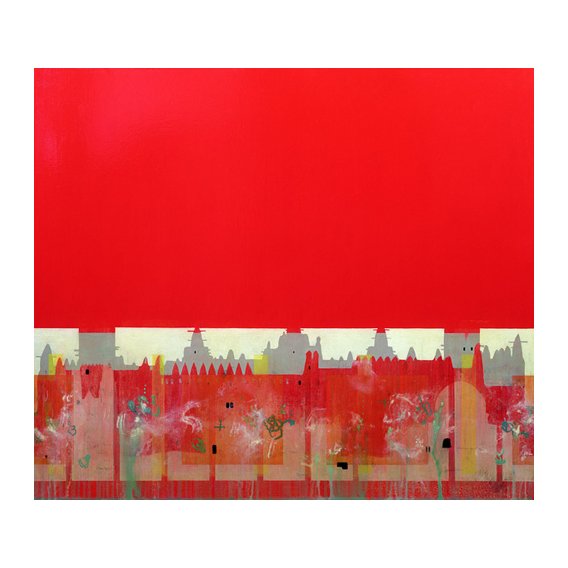 Cuadro  -Red Painting (oil on linen)-