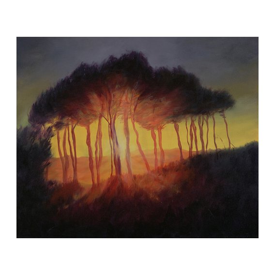 Cuadro -Wild Trees at Sunset, 2002 (oil on canvas)-