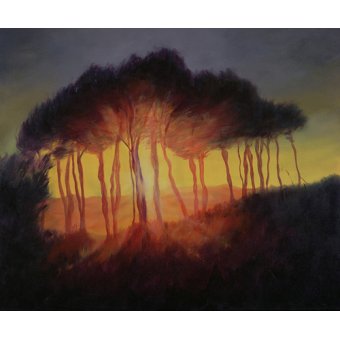 Cuadro -Wild Trees at Sunset, 2002 (oil on canvas)-