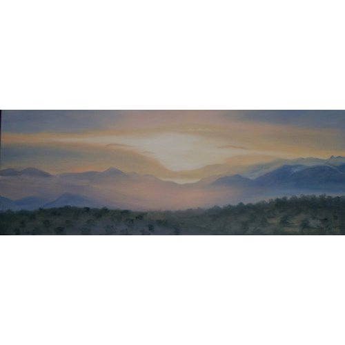 Cuadro -Sunrise over Sierra Nevada, 2014 (oil on canvas)-, Antonia Myatt