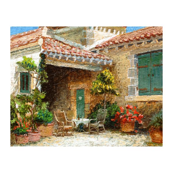 Cuadro -Provence Barn, 2006 (oil on board)-