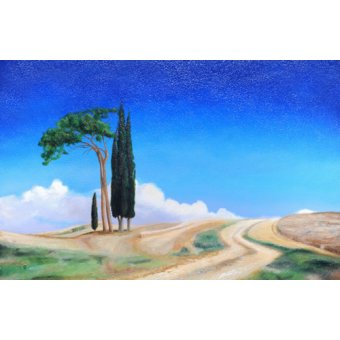 Cuadro -4 Trees, Picenza, Tuscany, 2002-, Trevor Neal
