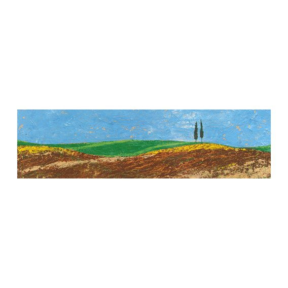 Cuadro -Two Trees, Rolling Hills, Tuscany, 2005-