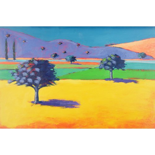 Cuadro Paisaje - Castlemorton (acrylic on card) -, Paul Powis