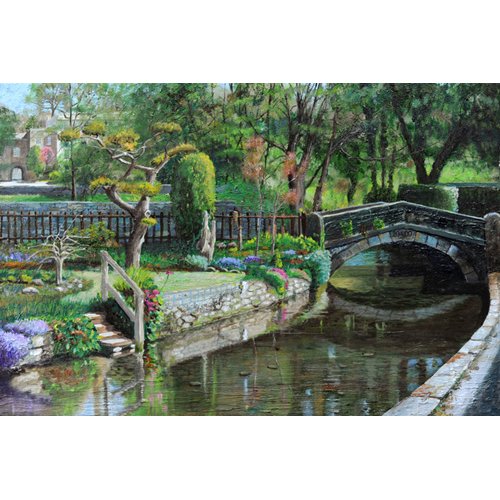 Cuadro -Bridge and Garden, Bakewell, Derbyshire, 2009-, Trevor Neal