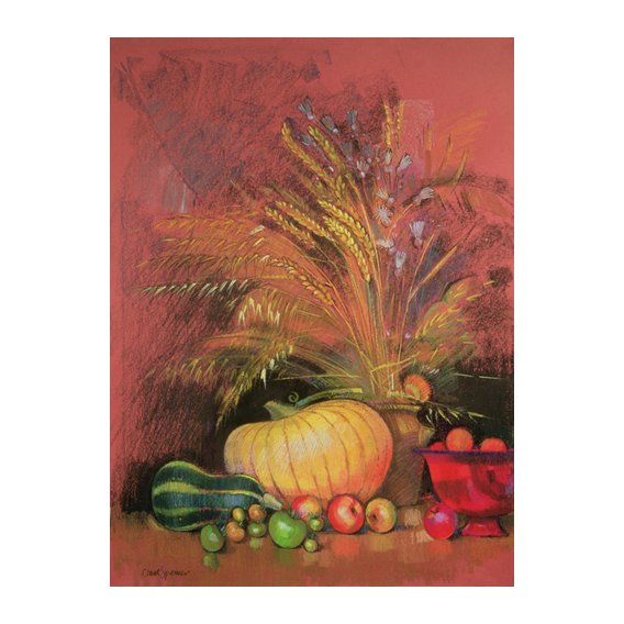 Cuadro - Autumn Harvest (pastel on paper) -