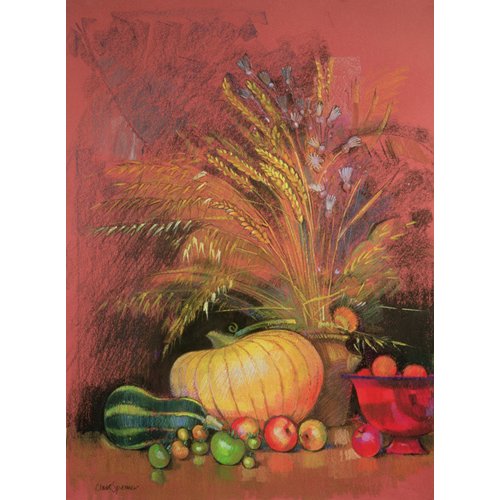 Cuadro Bodegón - Autumn Harvest (pastel on paper) -, Claire Spencer