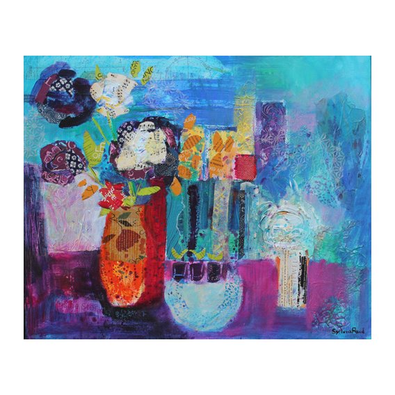 Cuadro - Blue Beyond 2013 acrylic.paper collage-