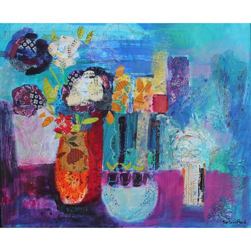 Cuadro - Blue Beyond 2013 acrylic.paper collage-