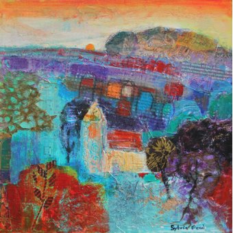 Cuadro - As the Sun goes Down 2013 acrylic.paper collage-