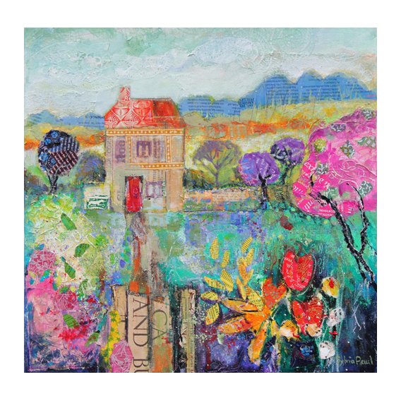 Cuadro - Place in the Country, 2014, acrylic.paper collage-