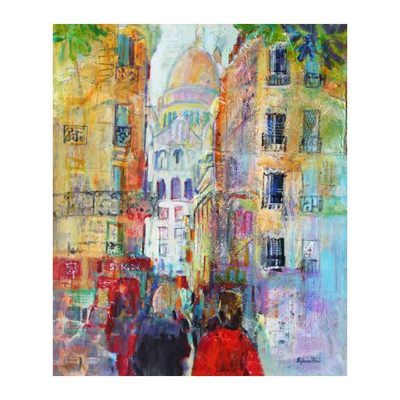 Cuadro - An Evening Walk to Sacre Coeur-