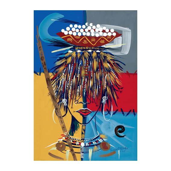 Cuadro -African Beauty 2, 2005 (w.c & ink on paper)-
