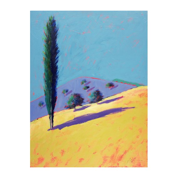 Cuadro - Golden Valley (acrylic on card)-