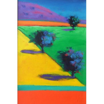 Cuadro - Yellow Field (acrylic on board)-