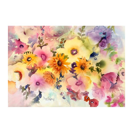 Cuadro - golden blossoms-