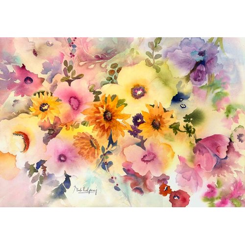 Cuadro de Flores - Golden blossoms-, Neela Pushparaj