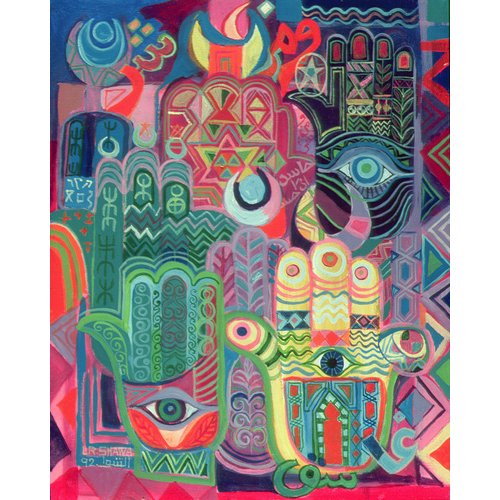 Cuadro -Hands as Amulets II, 1992-, Laila Shawa