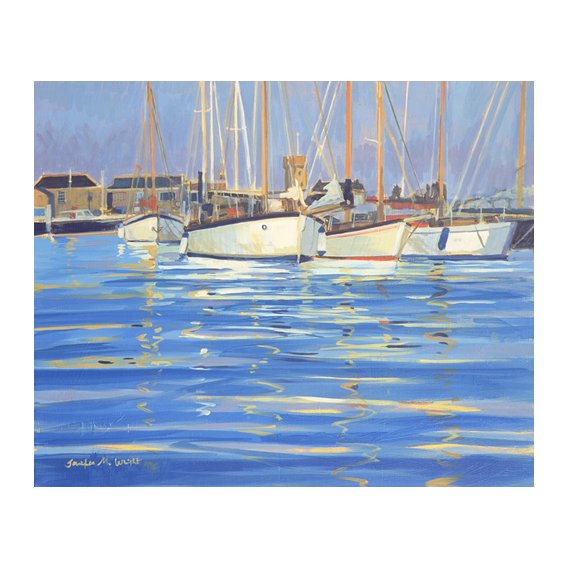 Cuadro - Isle of Wight Old Gaffers, 2000 (oil on board) -