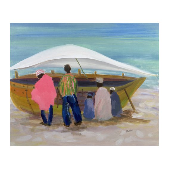 Cuadro - Boat Mending (oil on canvas) -